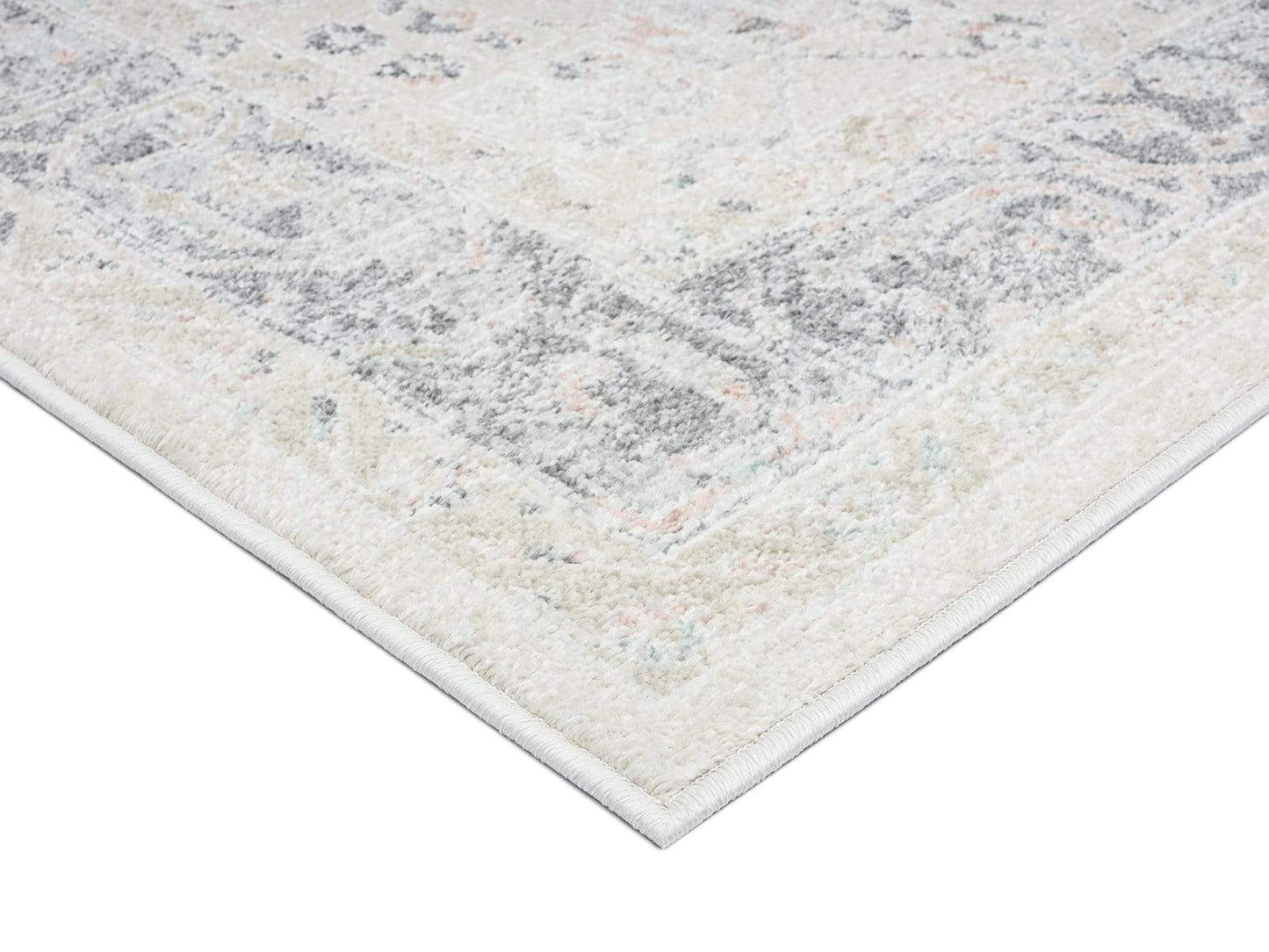 Katya Cream And Grey Multi-Colour Traditional Floral Rug