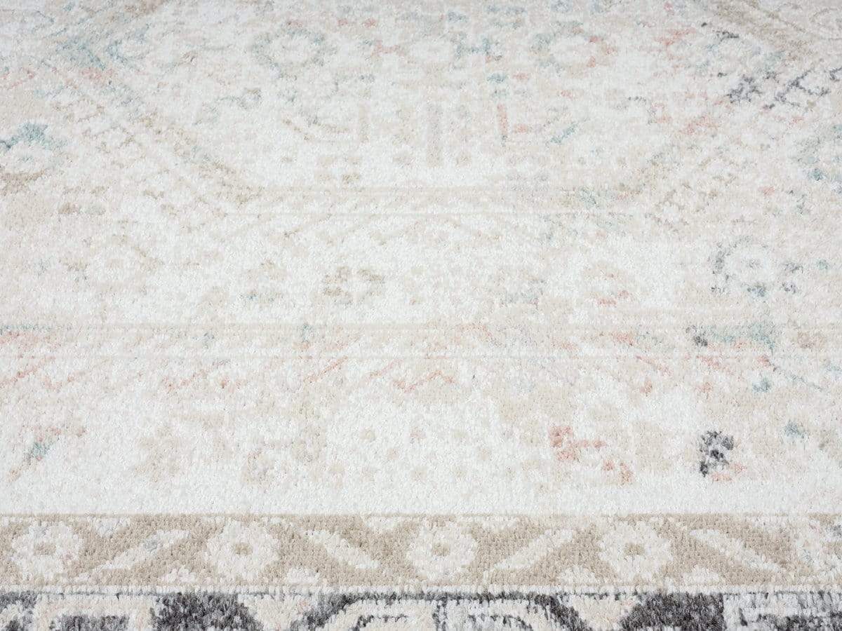 Katya Cream And Grey Multi-Colour Traditional Floral Rug