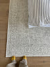 Keena Ivory Gray Medallion Tufted Wool Rug