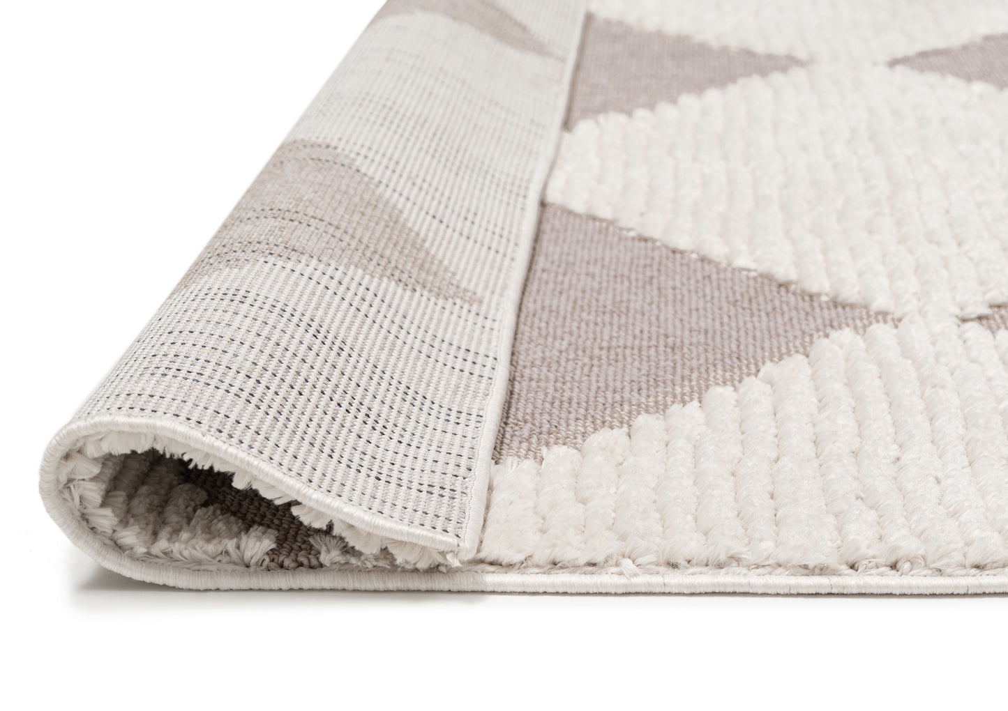 Kelsey Ivory and Beige Checkered Rug