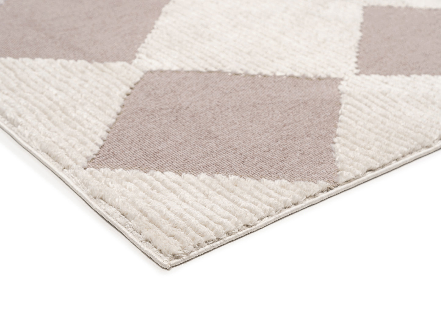 Kelsey Ivory and Beige Checkered Rug