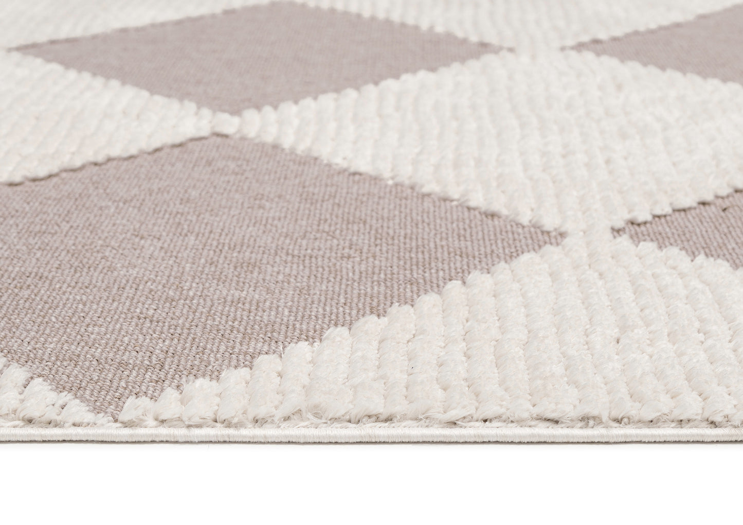 Kelsey Ivory and Beige Checkered Rug