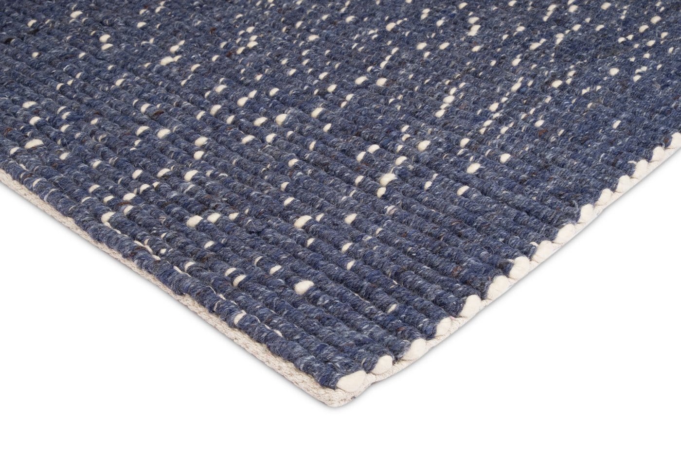Kendra Navy Blue and Ivory Wool Rug