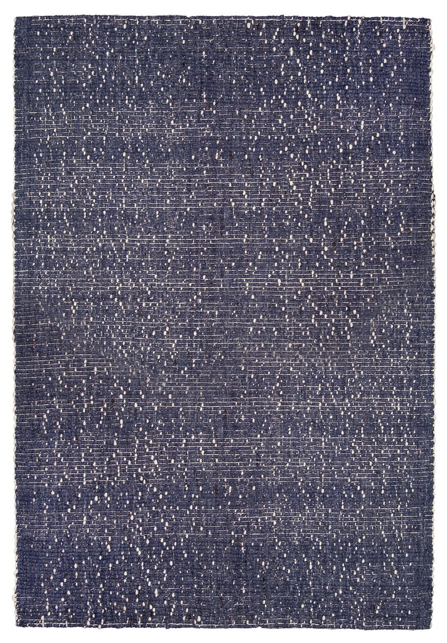 Kendra Navy Blue and Ivory Wool Rug