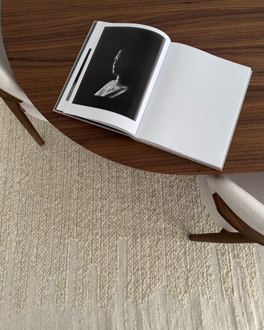 Khavia Bordered White Rug