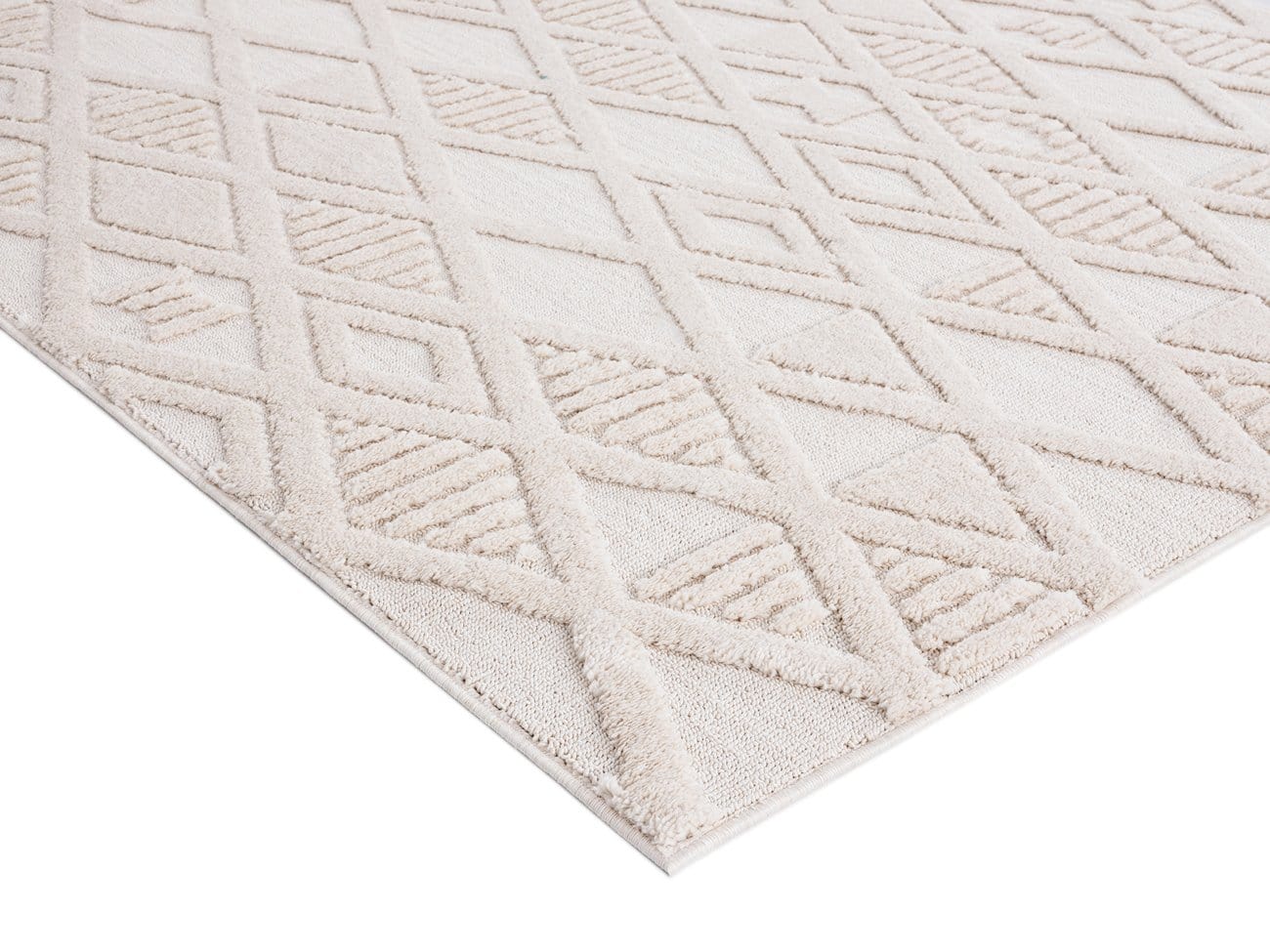 Kira Diamond Detail Textured Rug
