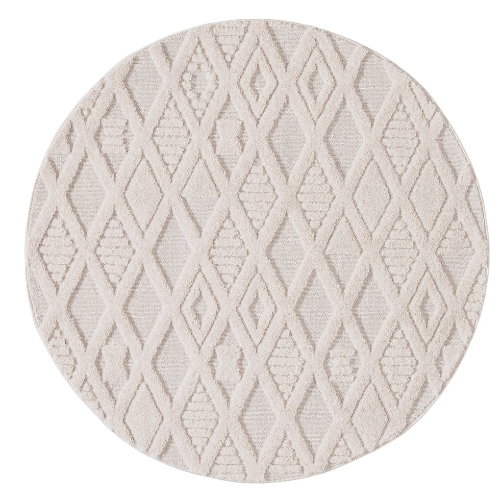 Round Diamond Rug Kira Diamond Detail Textured Round Rug