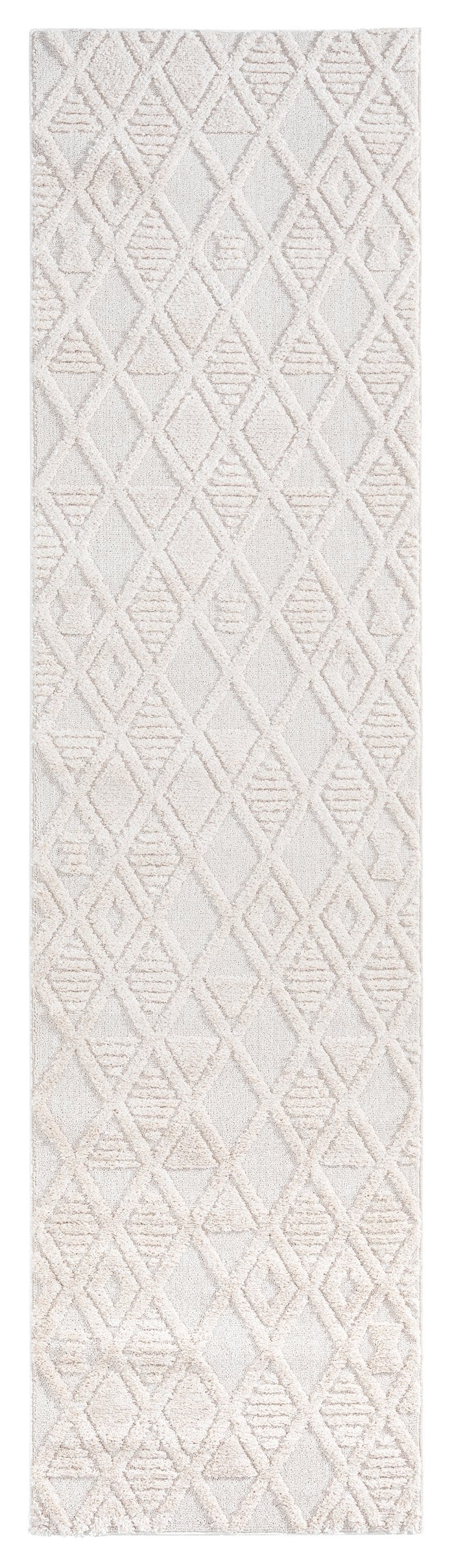 Kira Diamond Detail Textured Runner Rug