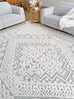 Kirrily Blue Grey and Ivory Textured Tribal Rug