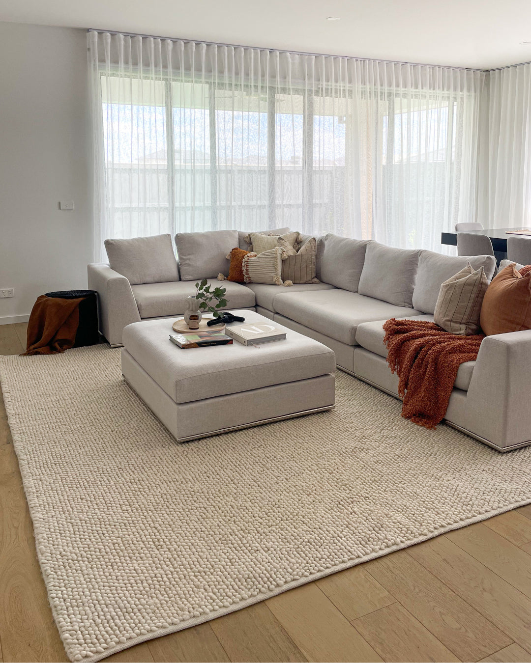 Kirsi Ivory Looped Indoor Outdoor P.E.T Rug