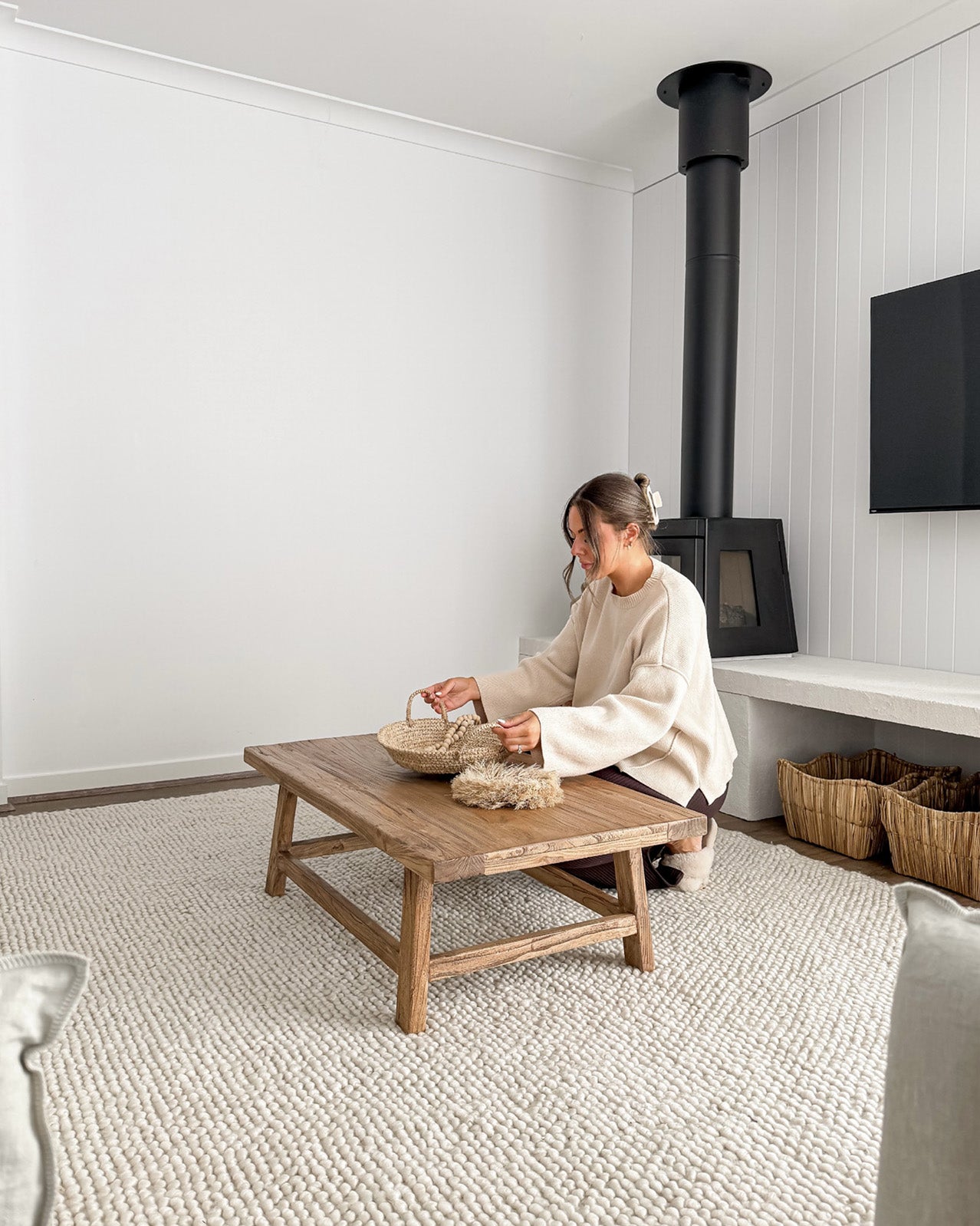 Kirsi Ivory Looped Indoor Outdoor P.E.T Rug