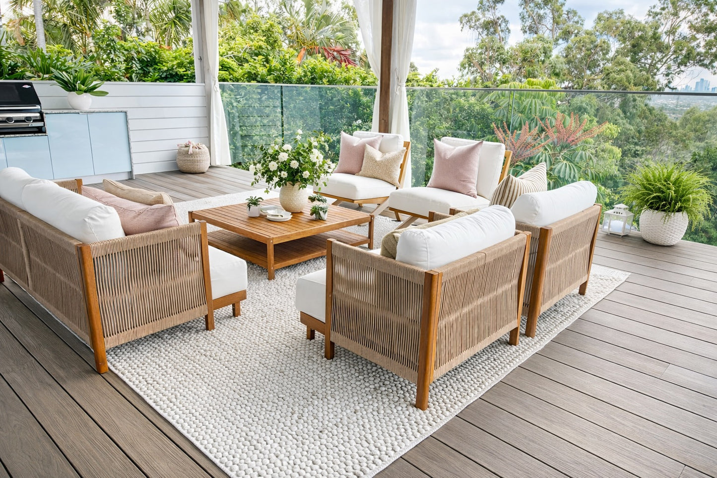 Kirsi Ivory Looped Indoor Outdoor P.E.T Rug