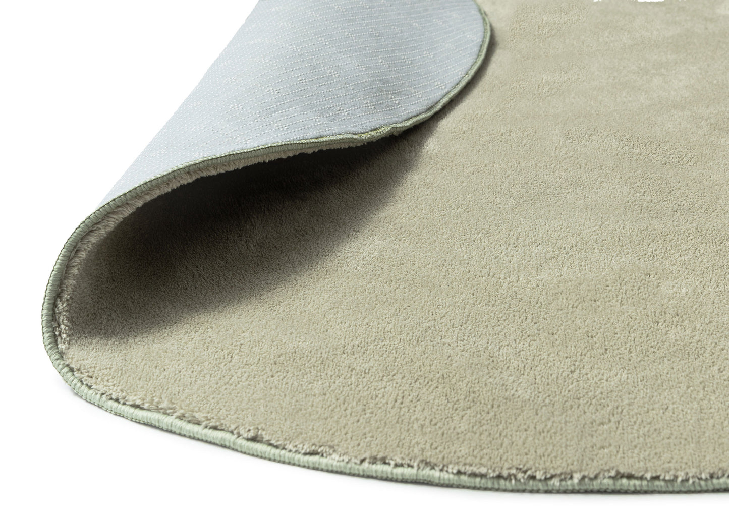 Kisa Green Irregular Round Washable Rug