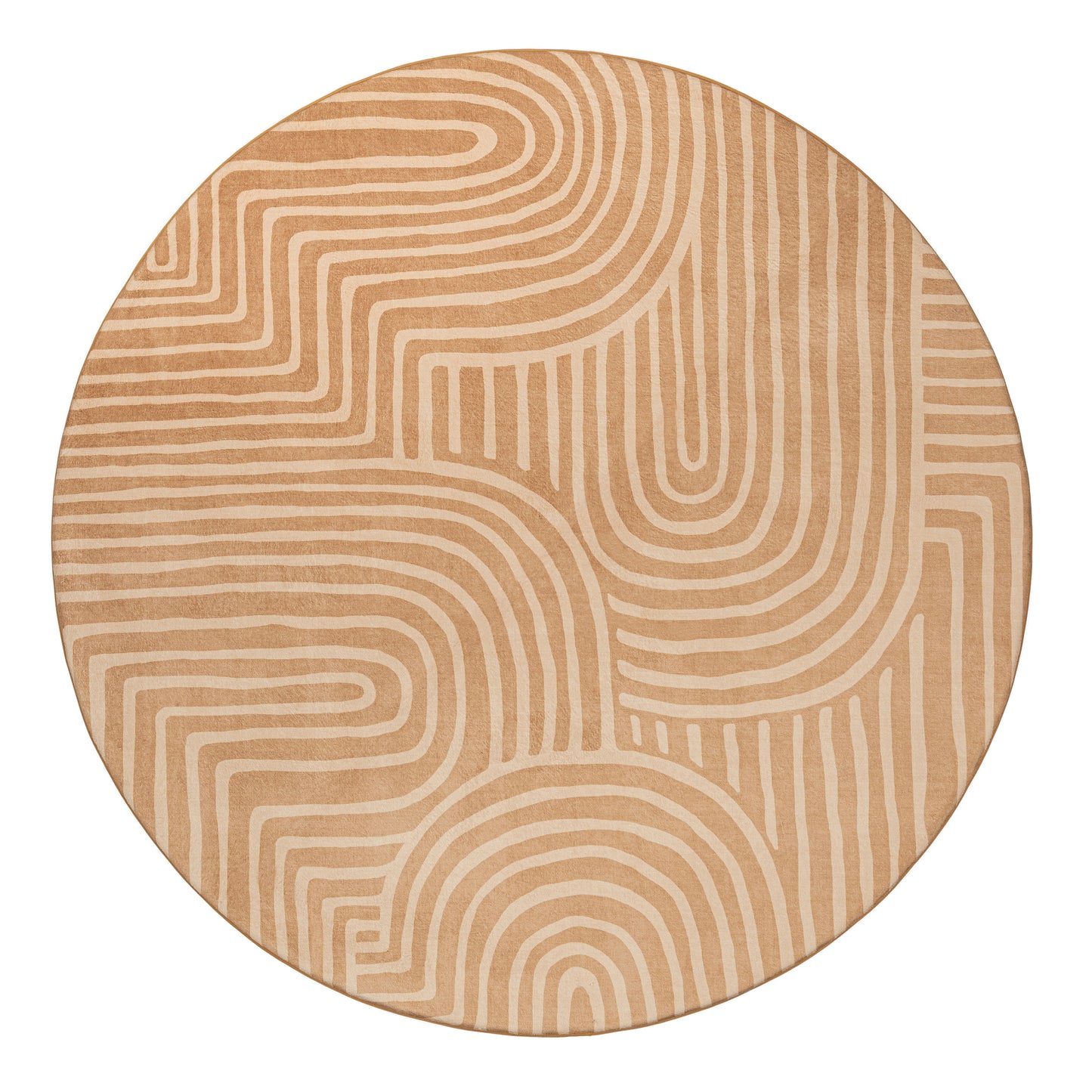 Koru Brown Abstract Rollie Pollie Round Playmat