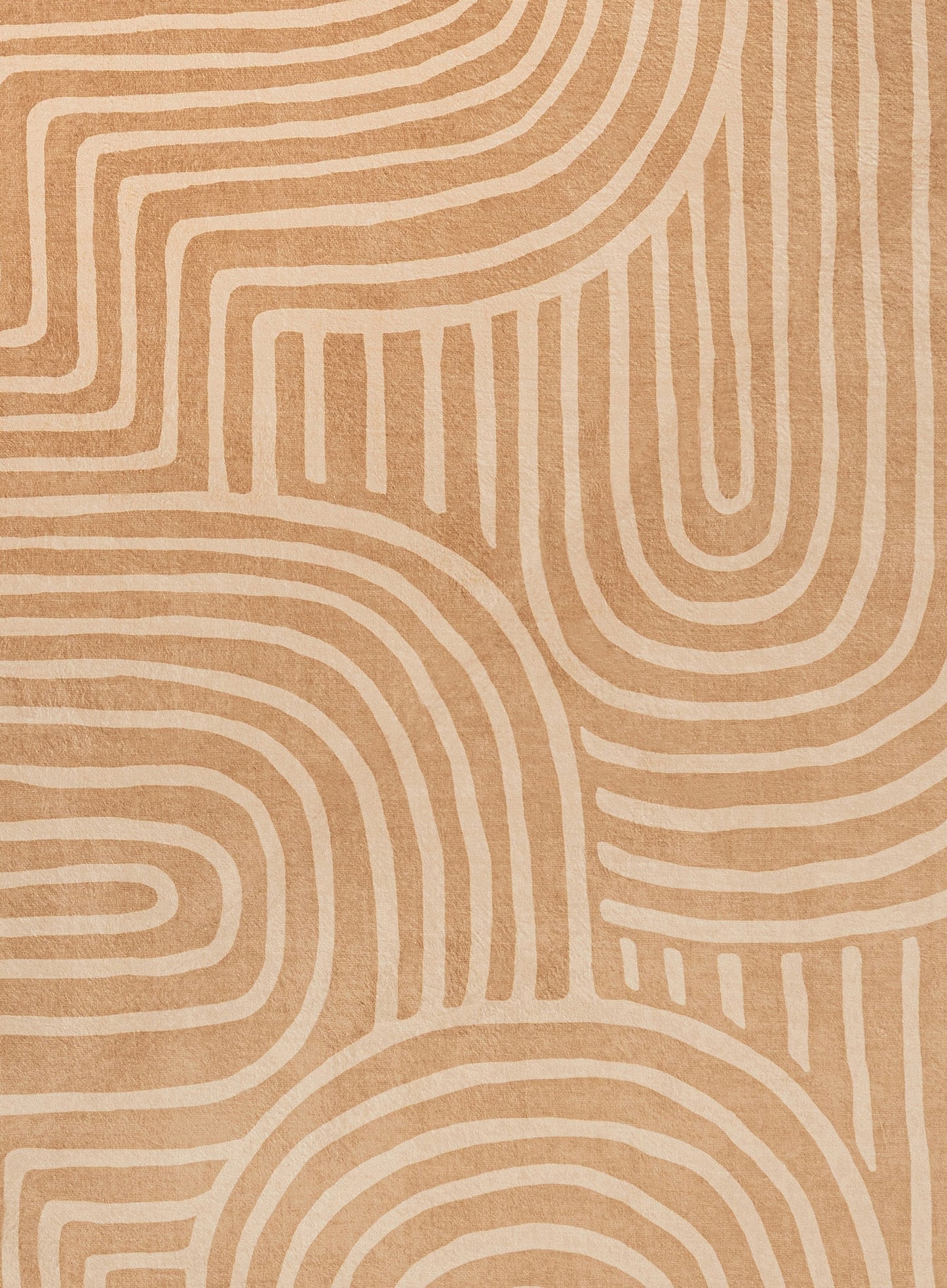 Koru Brown Abstract Rollie Pollie Round Playmat