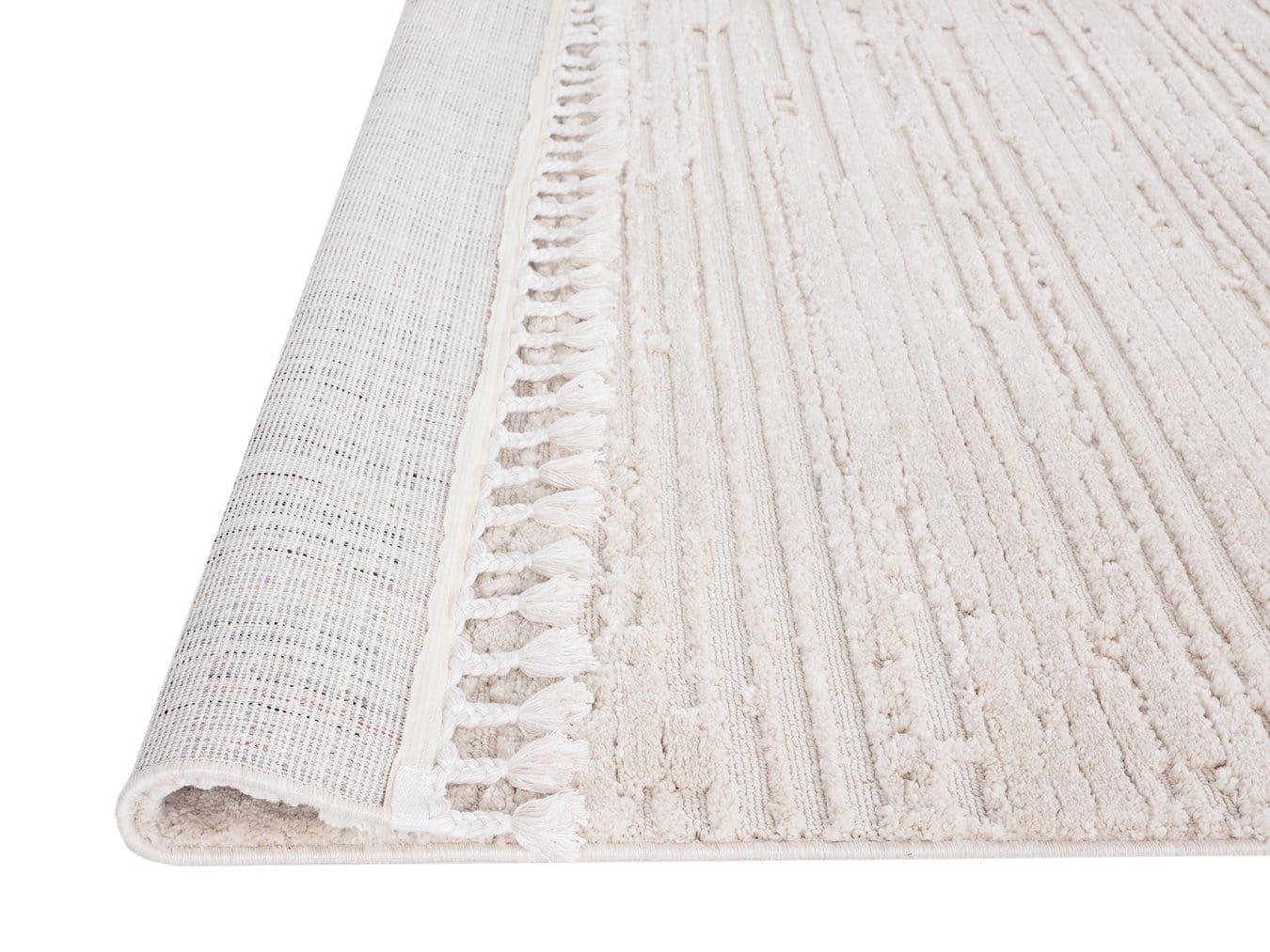 Leilani Ivory Cream Textured Runner Rug