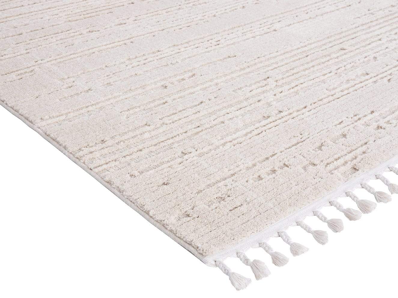 Leilani Ivory Cream Textured Rug