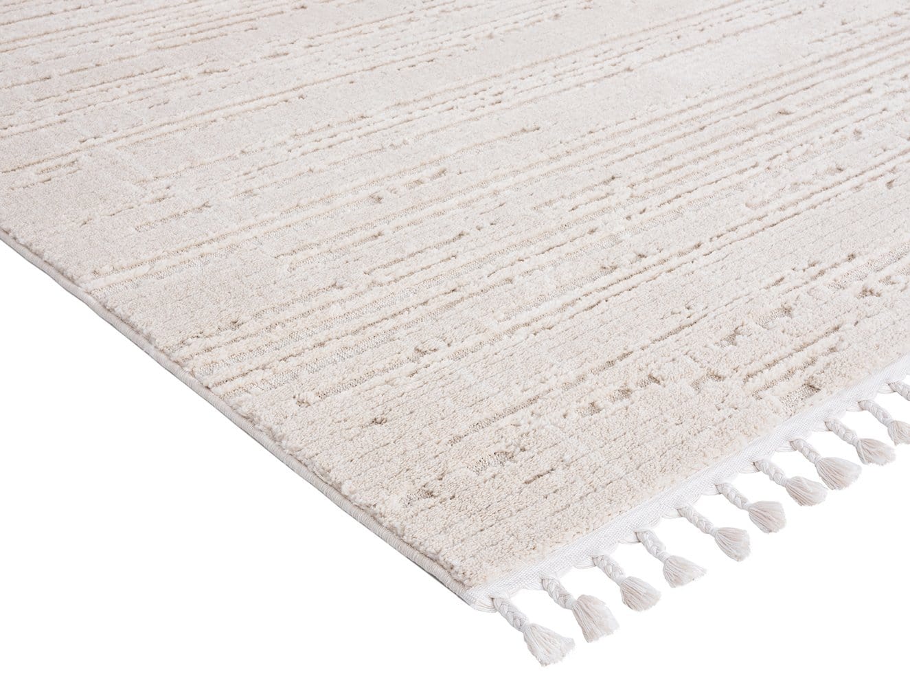 Leilani Ivory Cream Textured Runner Rug