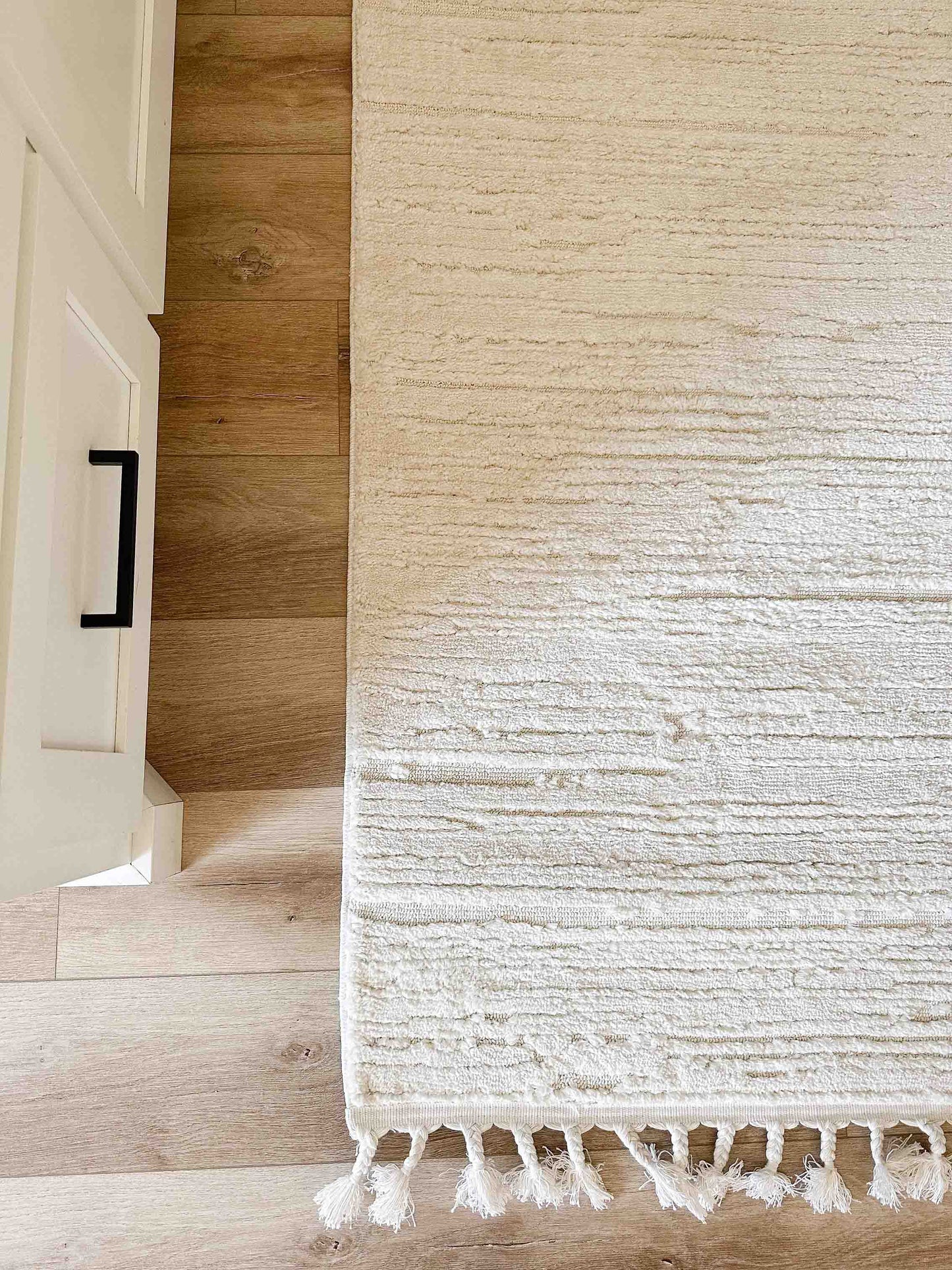 Leilani Ivory Cream Textured Runner Rug