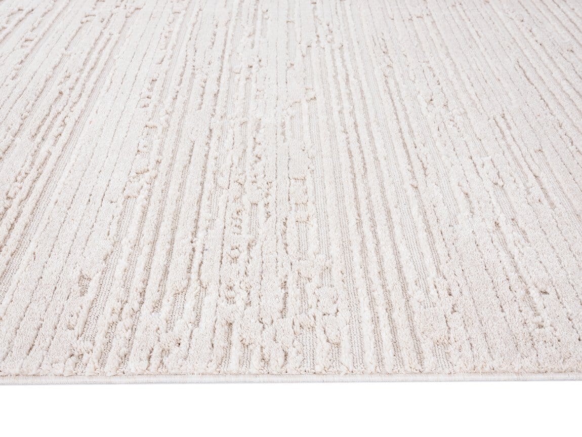 Leilani Ivory Cream Textured Runner Rug