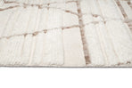 Leona Ivory Beige Tribal Wool Shag Rug
