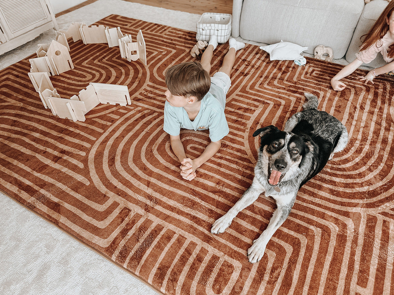 Leta Brown Abstract Rollie Pollie Playmat