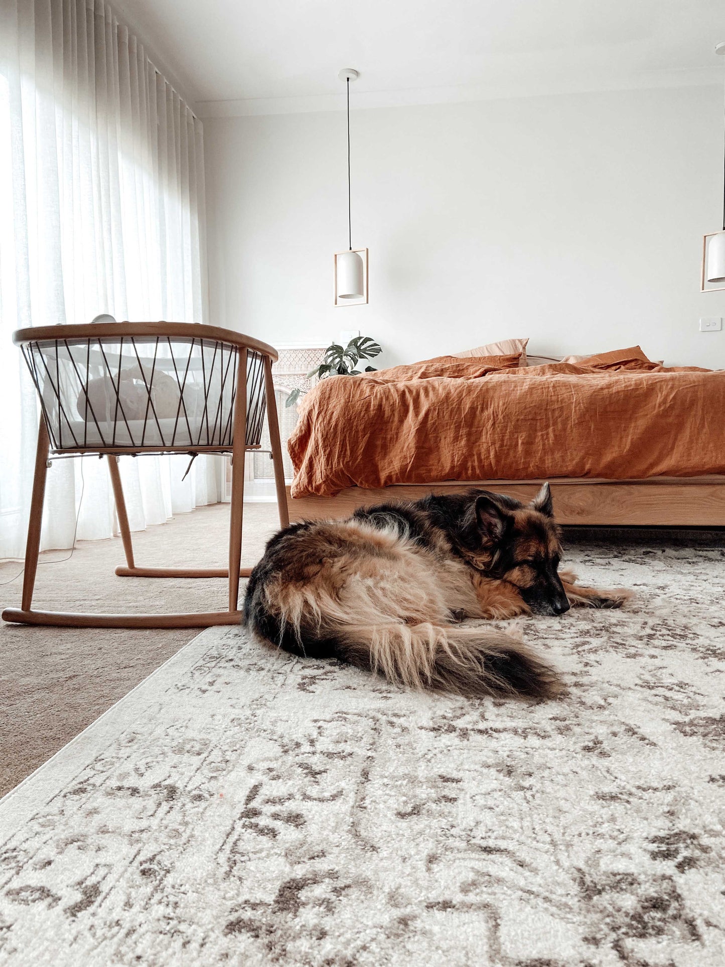 Liliana Cream And Brown Traditional Distressed Floral Rug