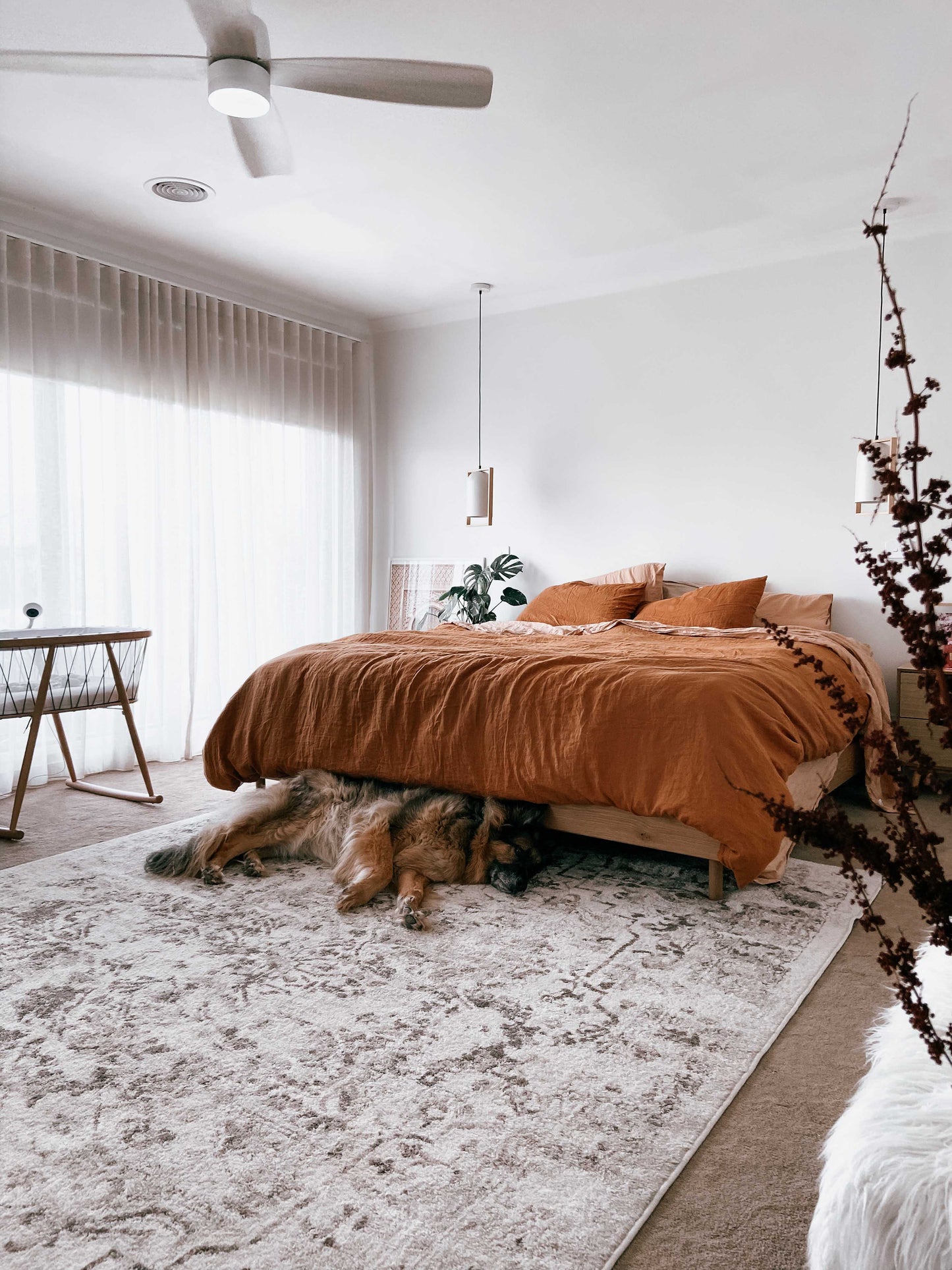 Liliana Cream And Brown Traditional Distressed Floral Rug