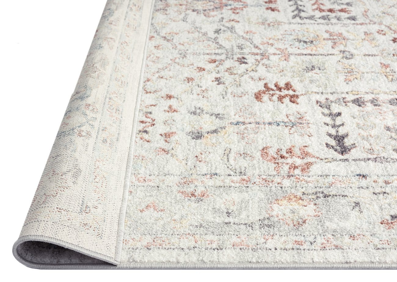 Livvie Blue and Orange Multi-Colour Distressed Rug