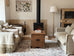Livvie Blue and Orange Multi-Colour Distressed Round Rug