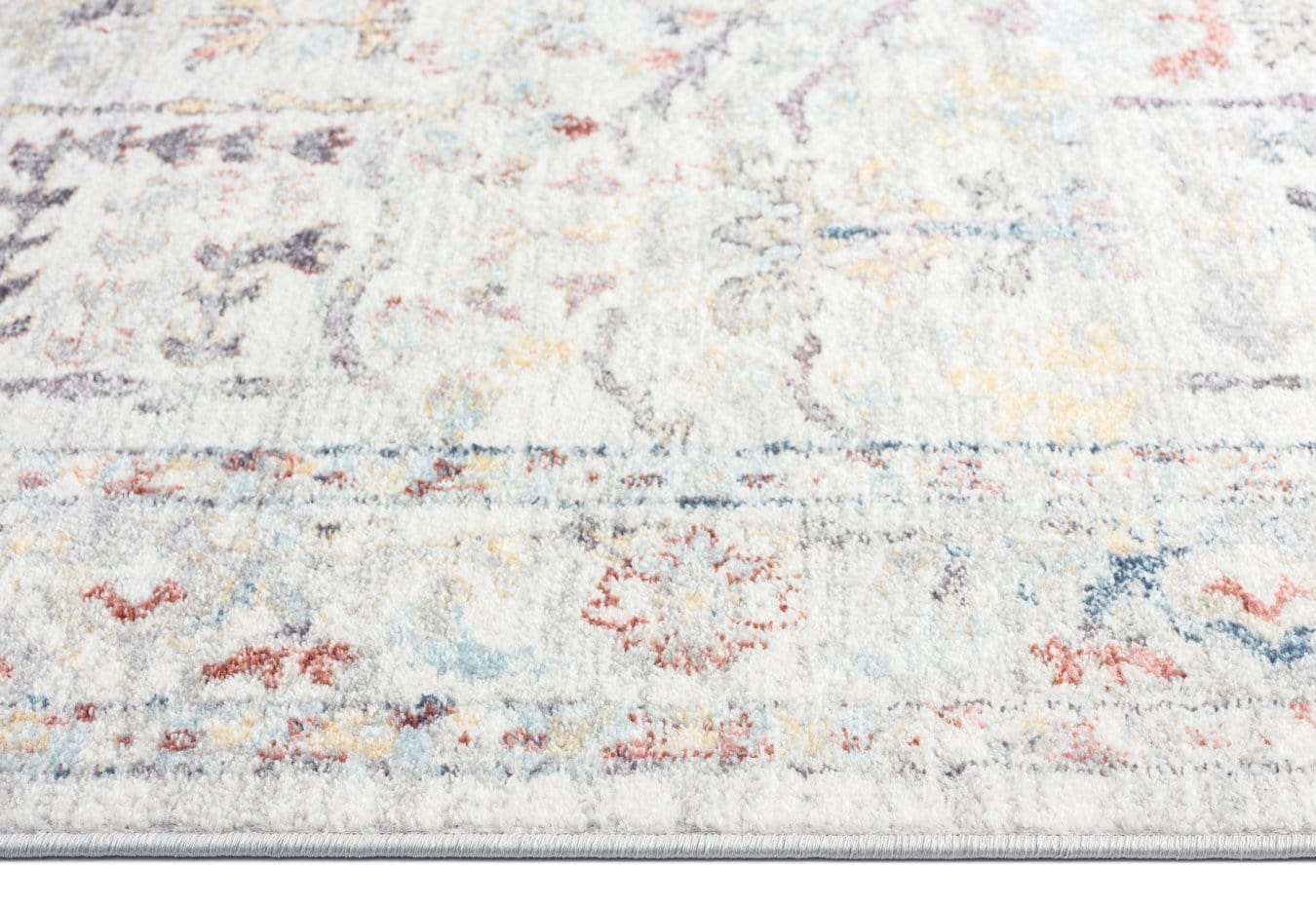Livvie Blue and Orange Multi-Colour Distressed Rug