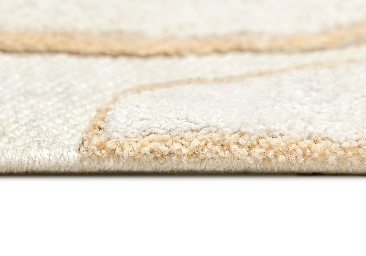 Liter Cream Rug Lola Cream Abstract Cotton Washable Rug