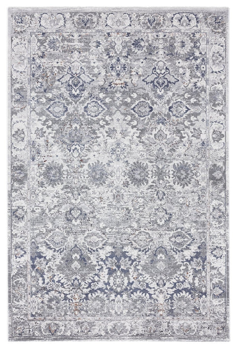 Lorna Grey Blue and Ivory Transitional Distressed Motif Rug *NO RETURNS UNLESS FAULTY