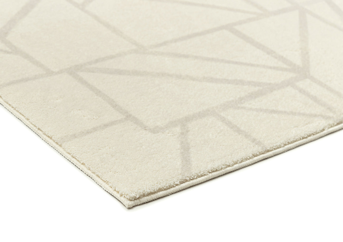 Luca Grey Cream Geometric Washable Rug