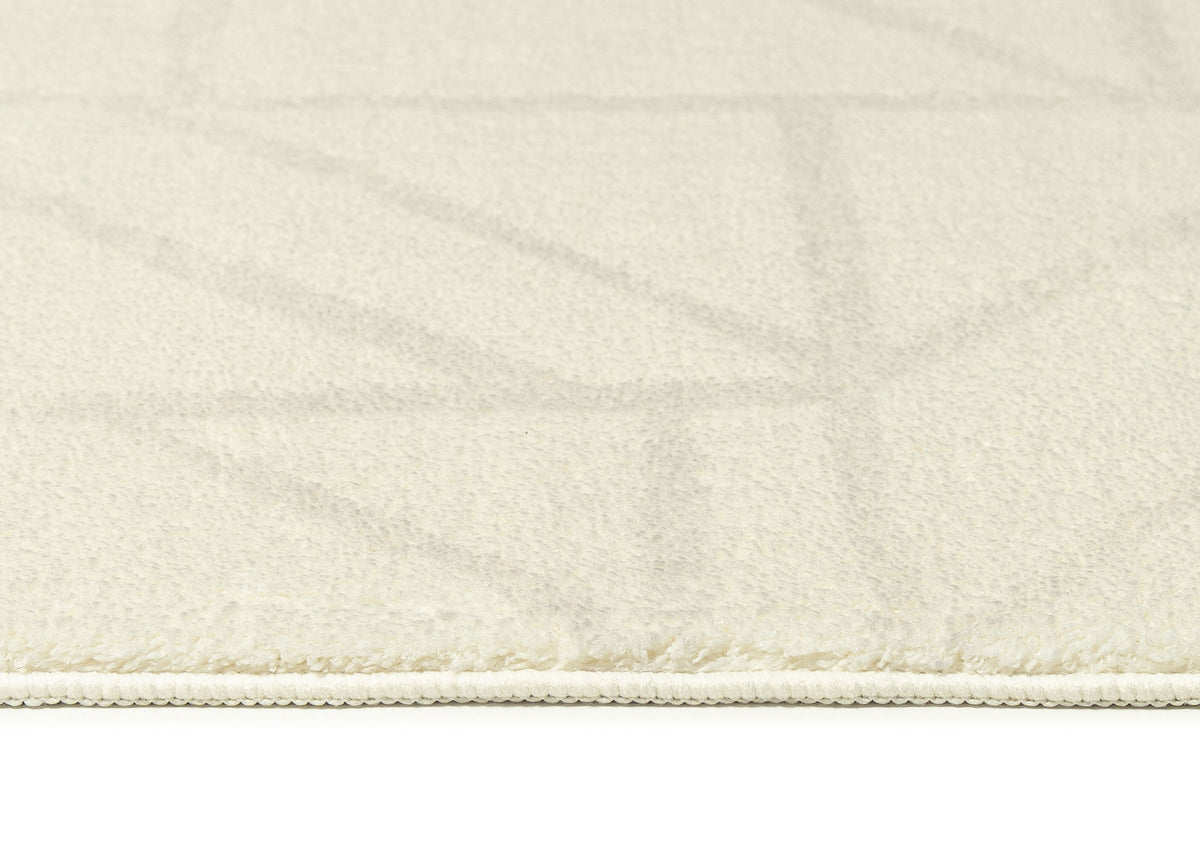 Luca Grey Cream Geometric Washable Rug