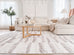 Luiza Ivory and Beige Abstract Striped Rug