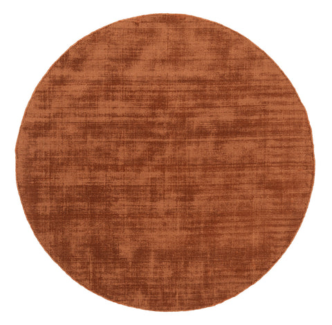 Lupe Terracotta Handwoven PET Round Rug