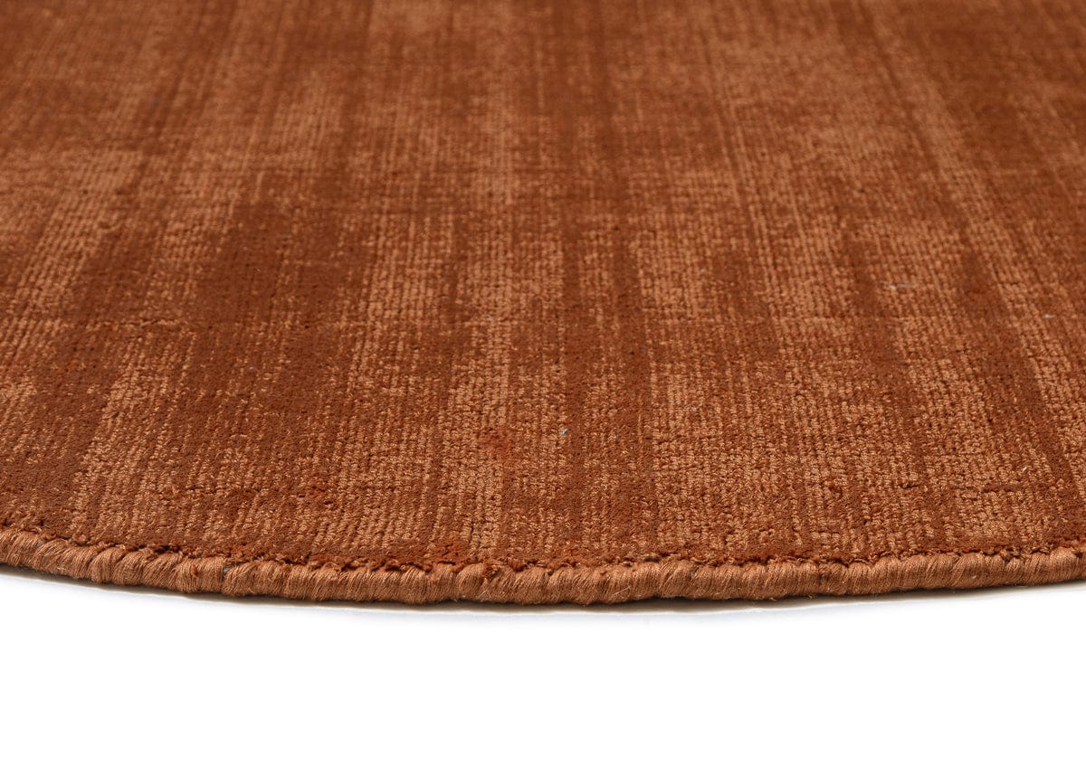 Lupe Terracotta Handwoven Round Rug