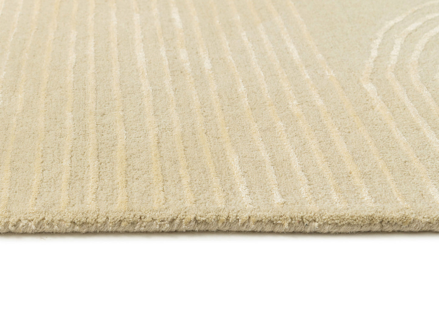 Lutgarda Cream Wool Blend Rug