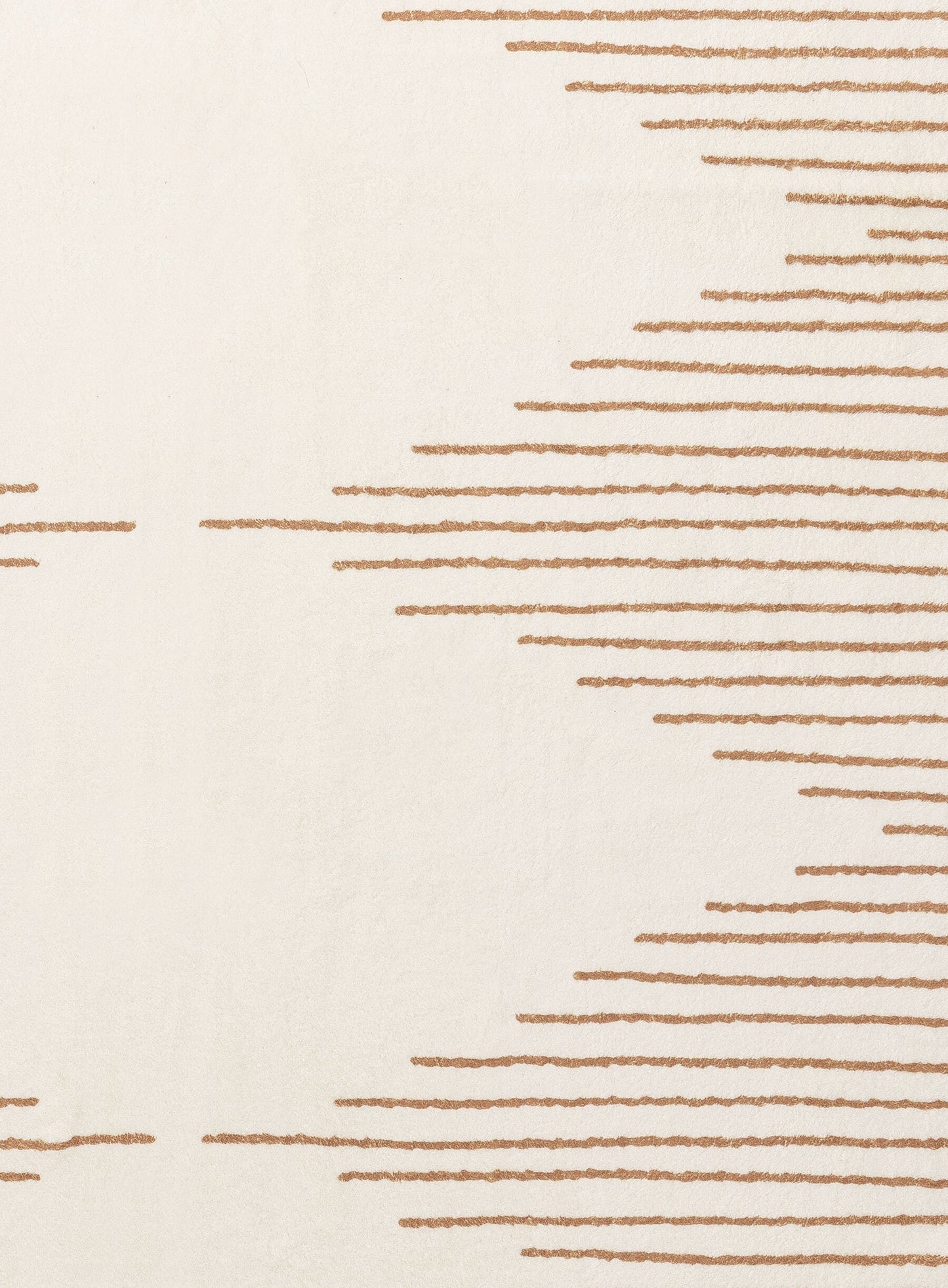 Lyra Ivory and Brown Diamond Stripe Washable Rug
