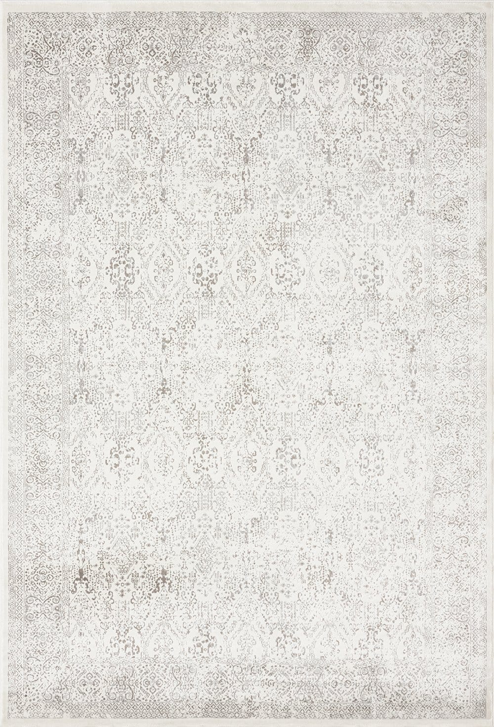 Madison Ivory And Grey Traditional Distressed Rug