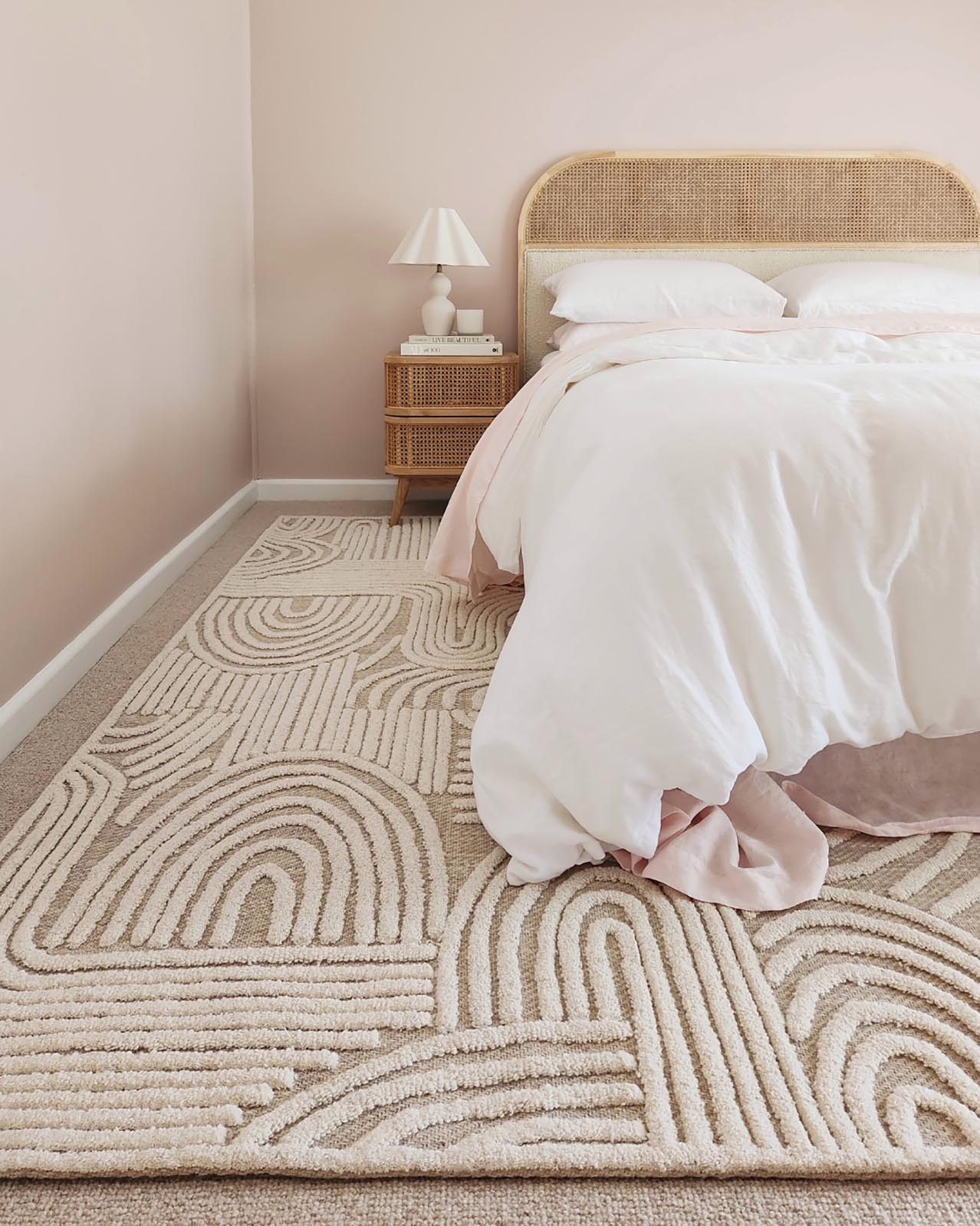 Maisie Cream and Ivory Textured Tribal Rug