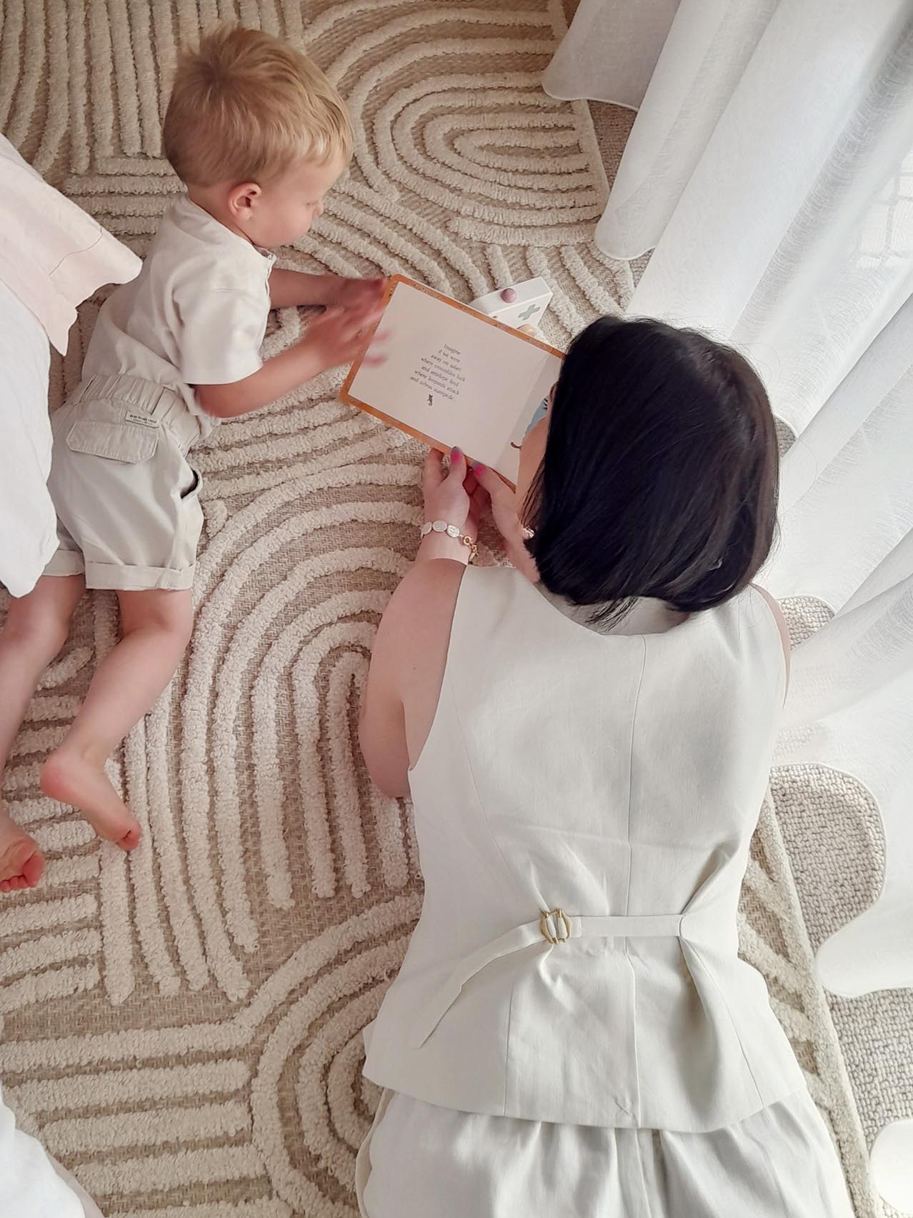 Maisie Cream and Ivory Textured Tribal Rug