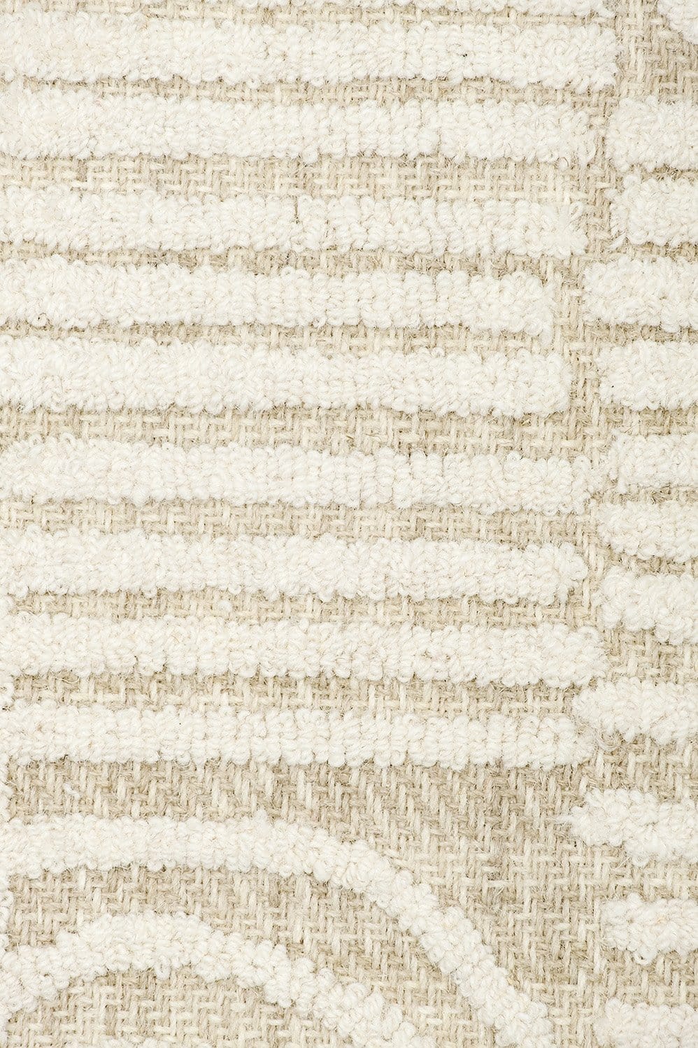Maisie Cream and Ivory Textured Tribal Rug