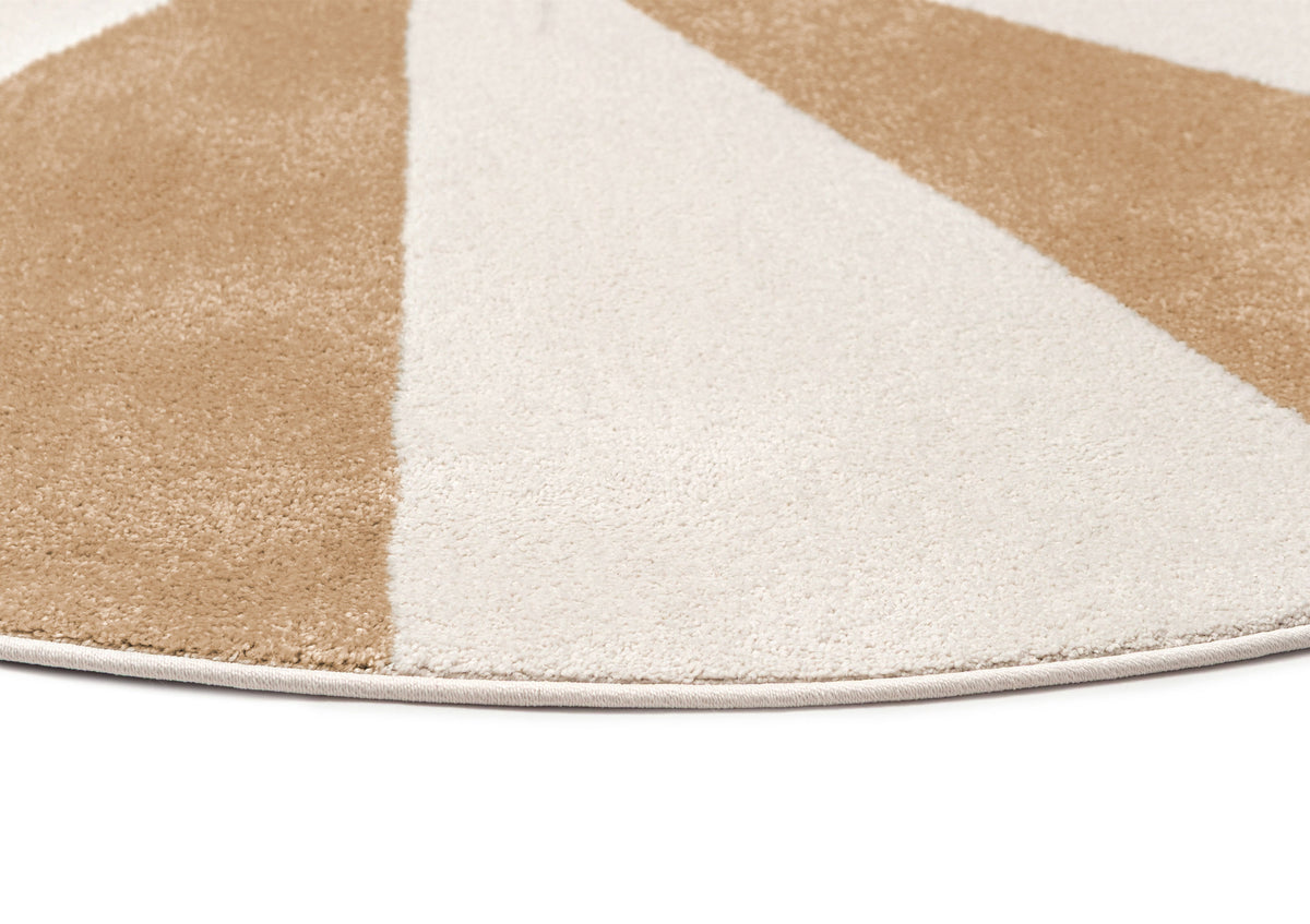 Maita Taupe Pinwheel Round Rug