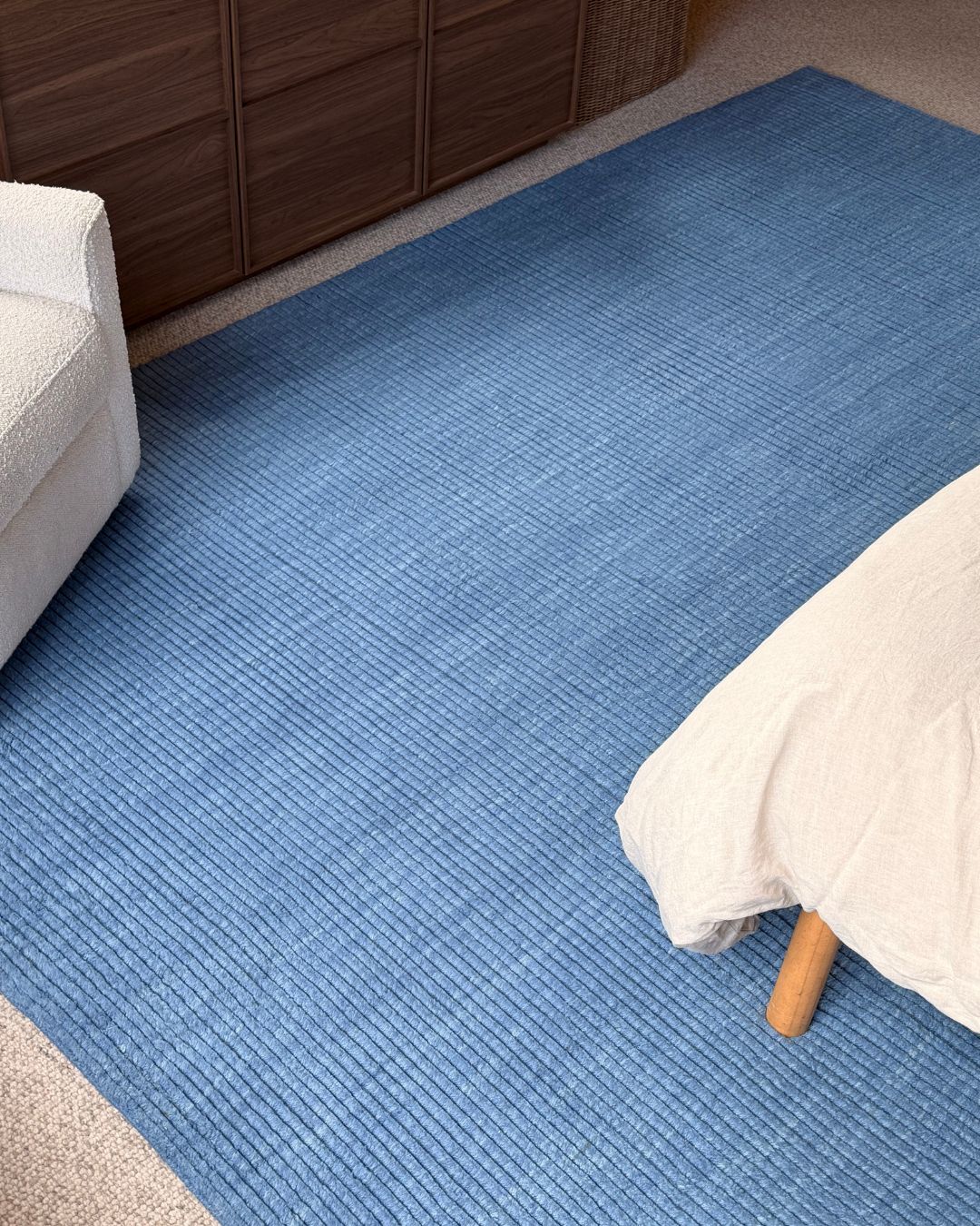 Malgosia Denim Blue Cut Pile Wool Rug