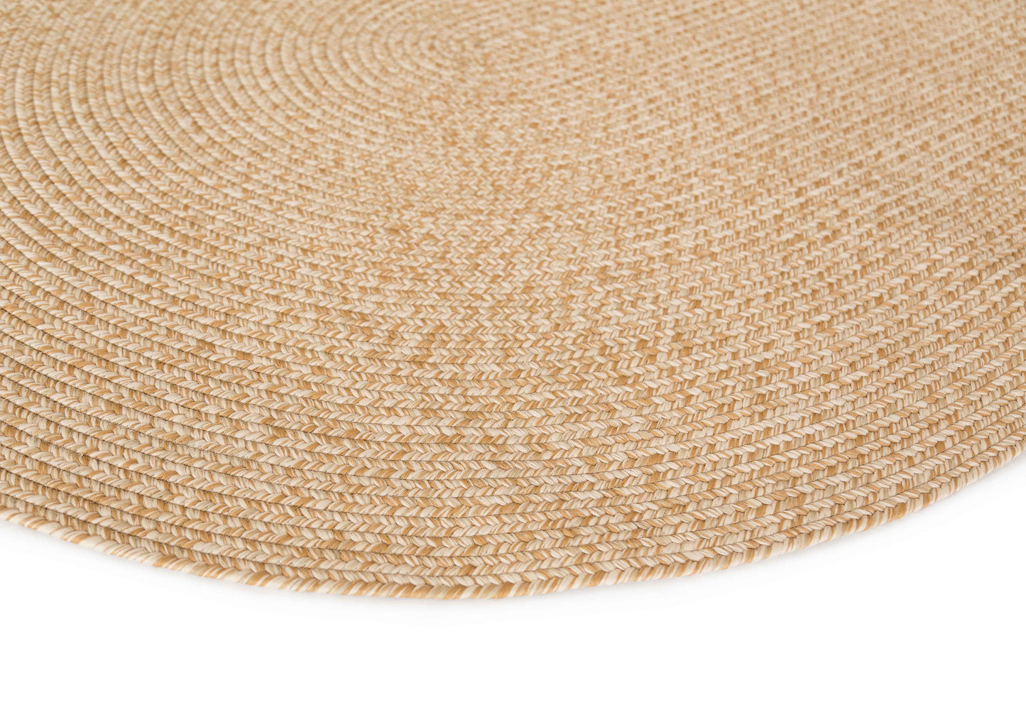Malia Beige Braided Flatweave Indoor Outdoor Oval Rug