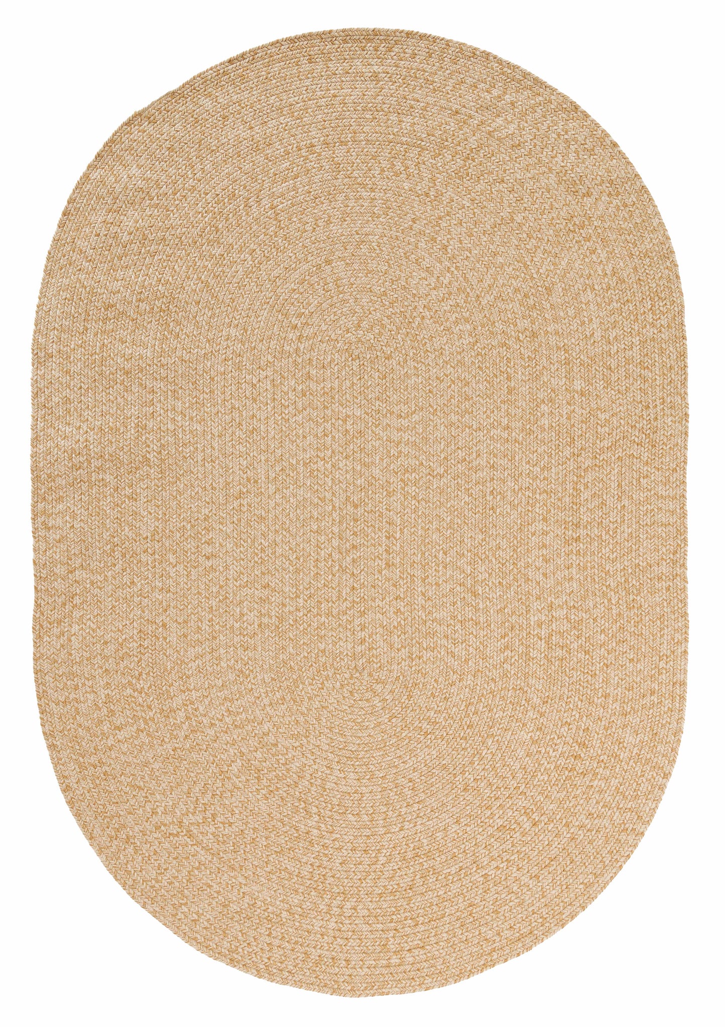 Malia Beige Braided Flatweave Indoor Outdoor Oval Rug