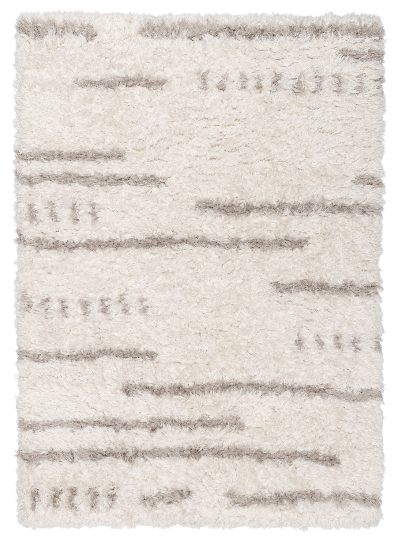 Mandisa Cream & Beige Tribal Shag Rug
