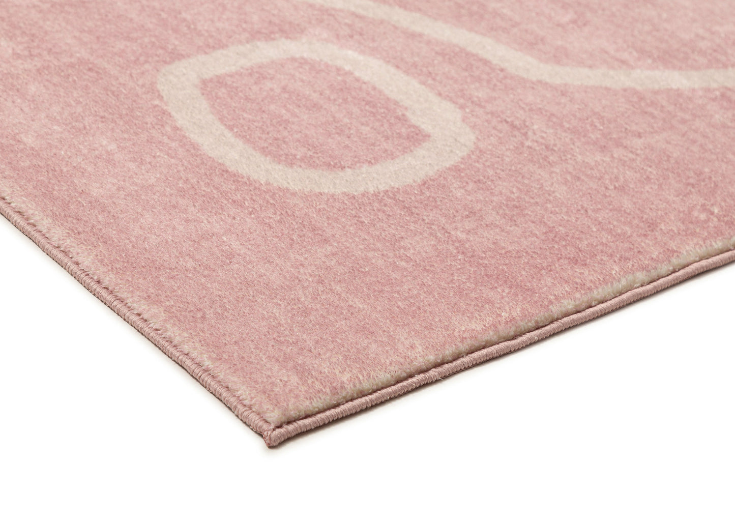 Manuela Pink Hand Drawn Washable Rug